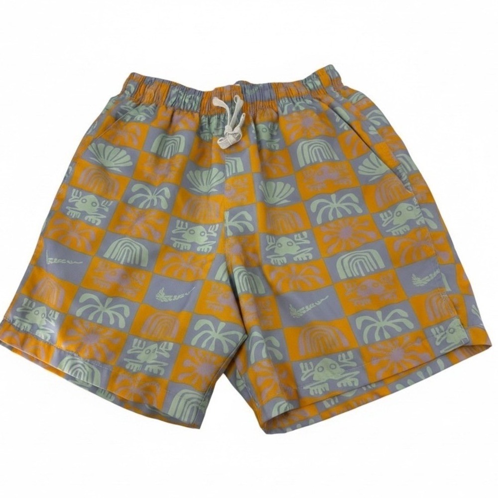 Nike Mens Swim Trunks Orange Purple Checkerboard Abstract Sz Med
Mesh Lining
